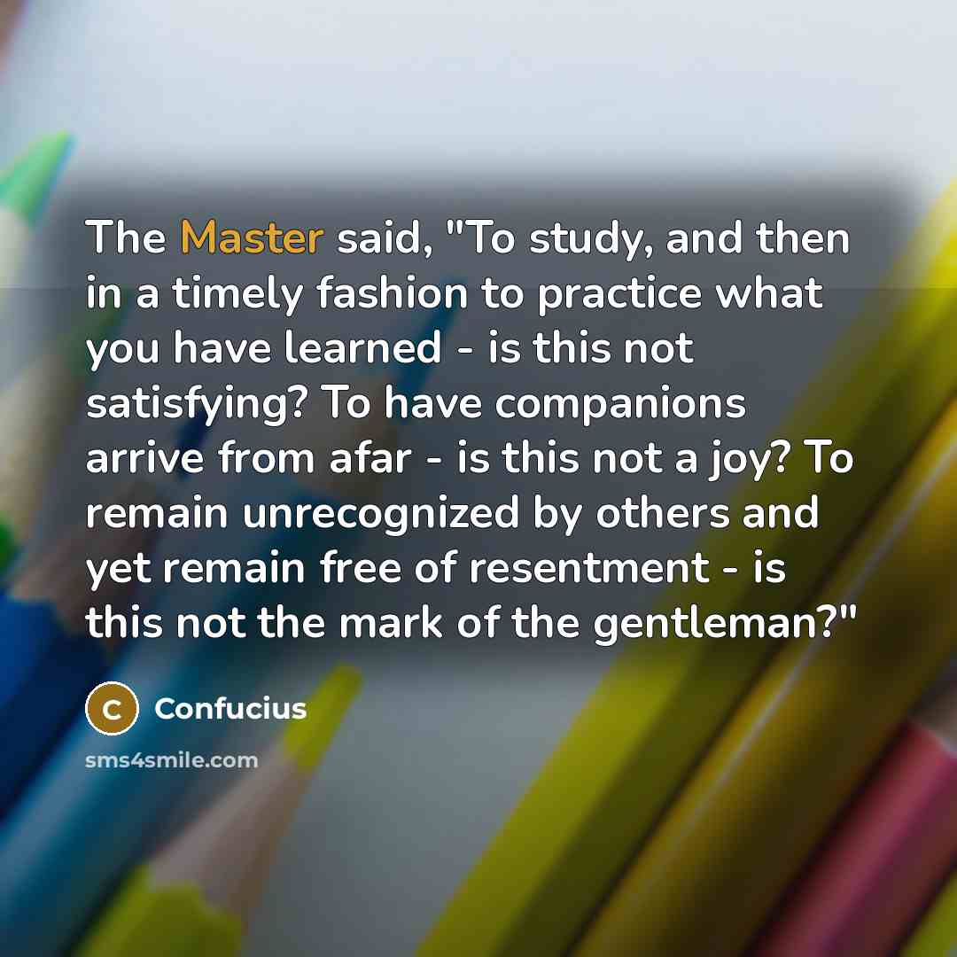 “The Master said, "To study, and then in a timely…” quote by Confucius