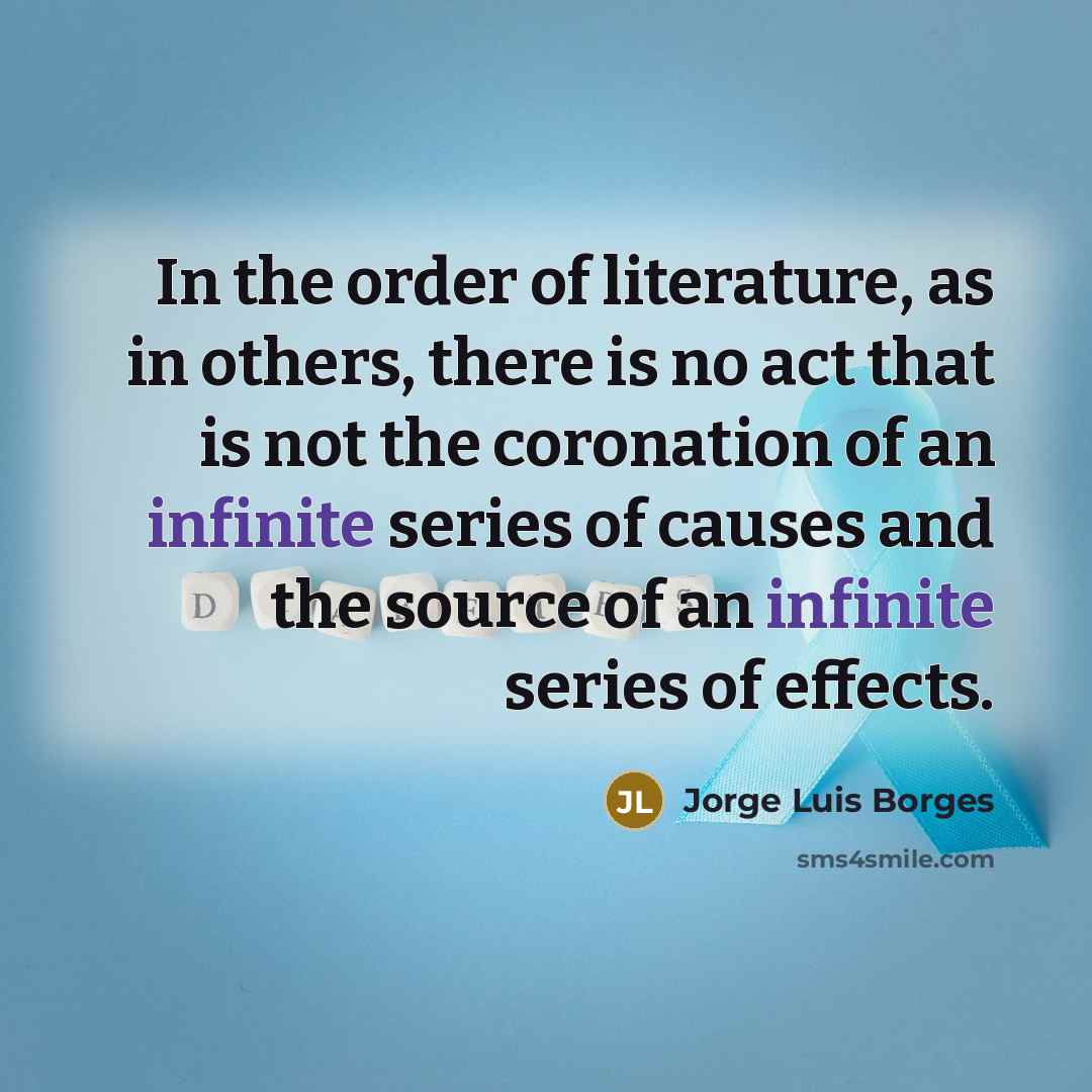 “In the order of literature, as in others, there is…” quote by Jorge Luis Borges