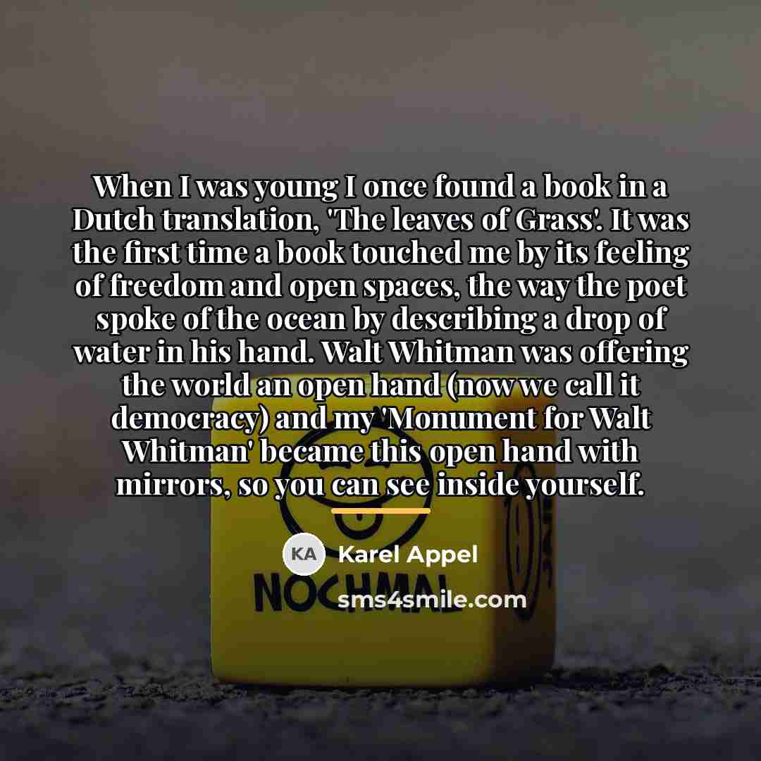 “When I was young I once found a book in…” quote by Karel Appel