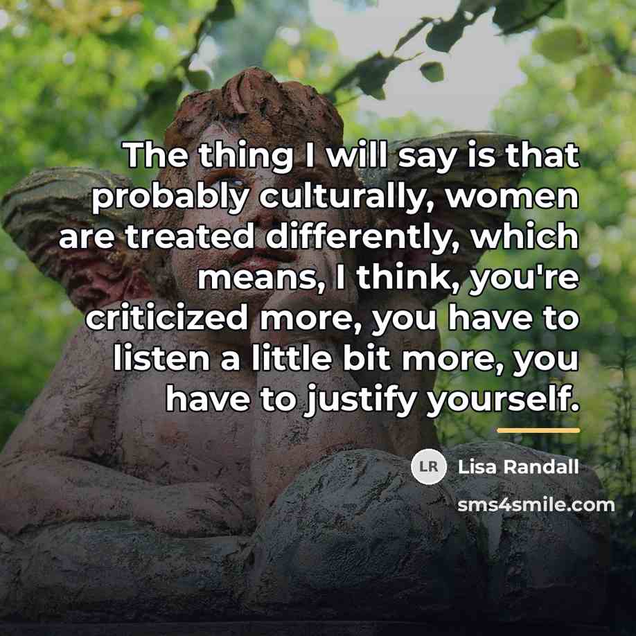 “The thing I will say is that probably culturally, women…” quote by Lisa Randall