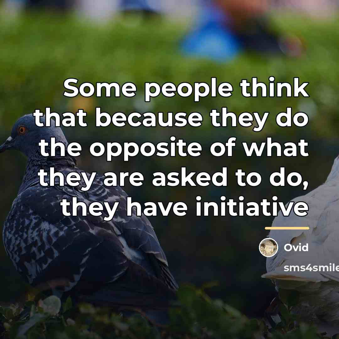 “Some people think that because they do the opposite of…” quote by Ovid