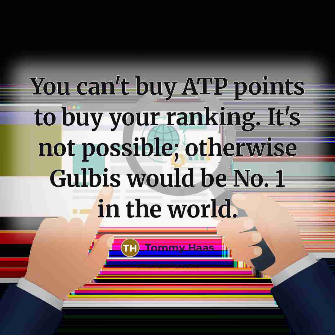 “You can't buy ATP points to buy your ranking. It's…” quote by Tommy Haas