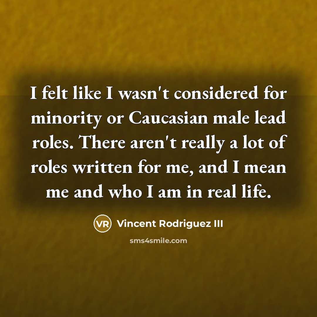 “I felt like I wasn't considered for minority or Caucasian…” quote by Vincent Rodriguez III