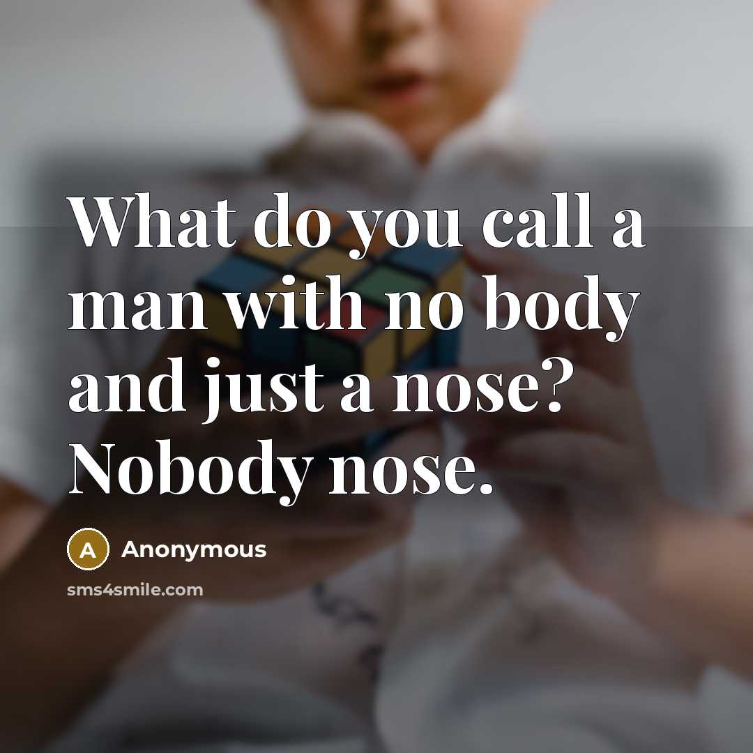 “What do you call a man with no body and…” quote by Anonymous