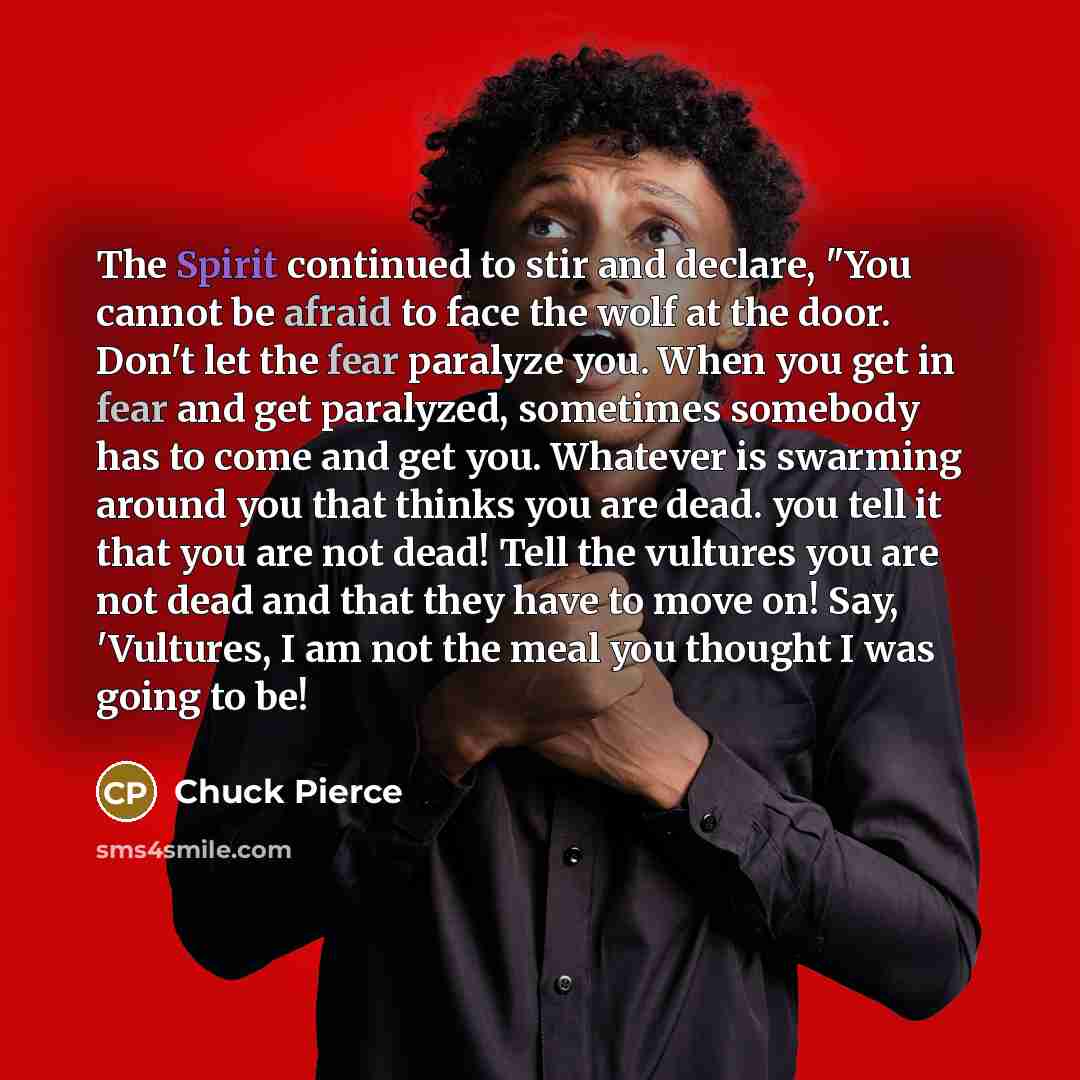 “The Spirit continued to stir and declare, "You cannot be…” quote by Chuck Pierce