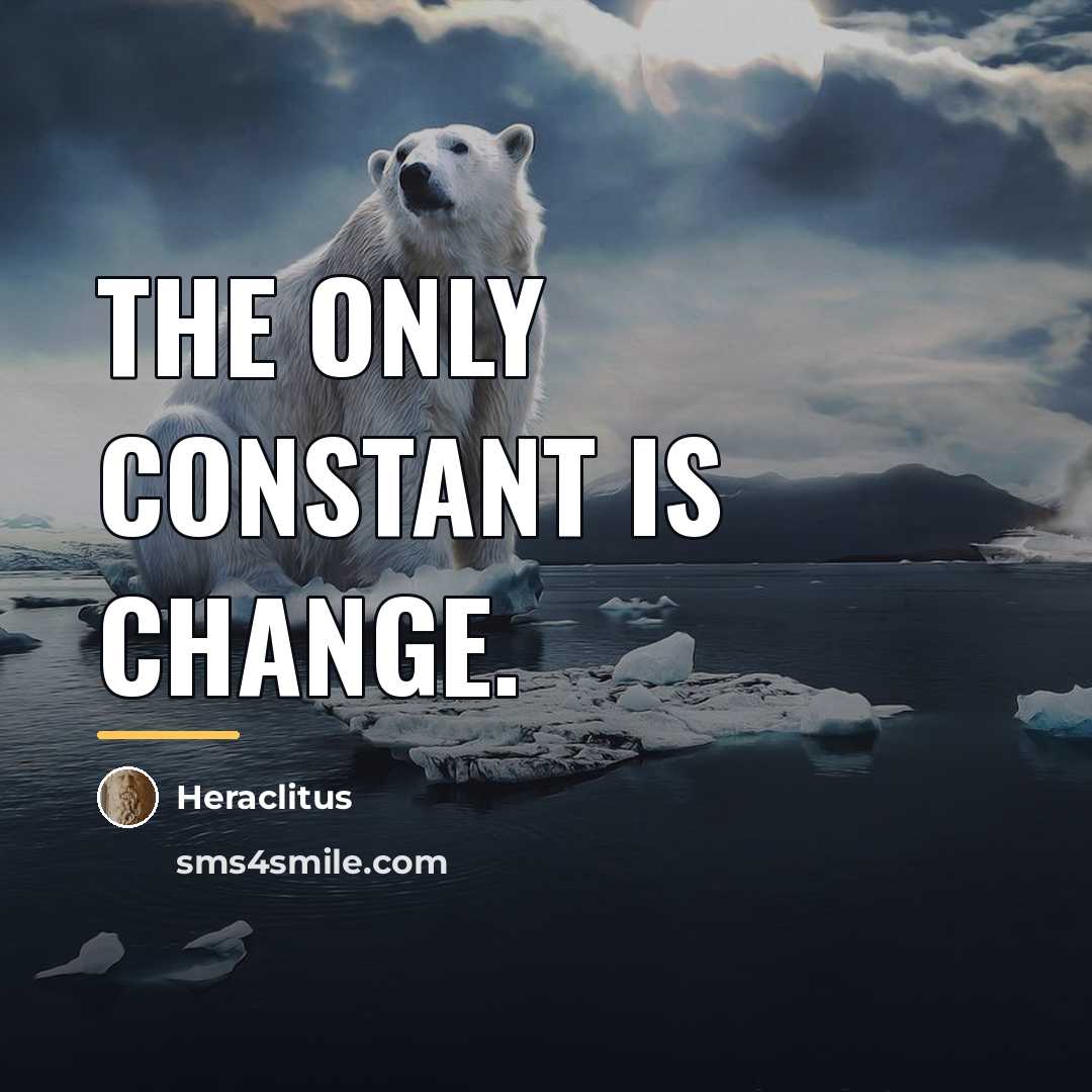 “The only constant is change.…” quote by Heraclitus