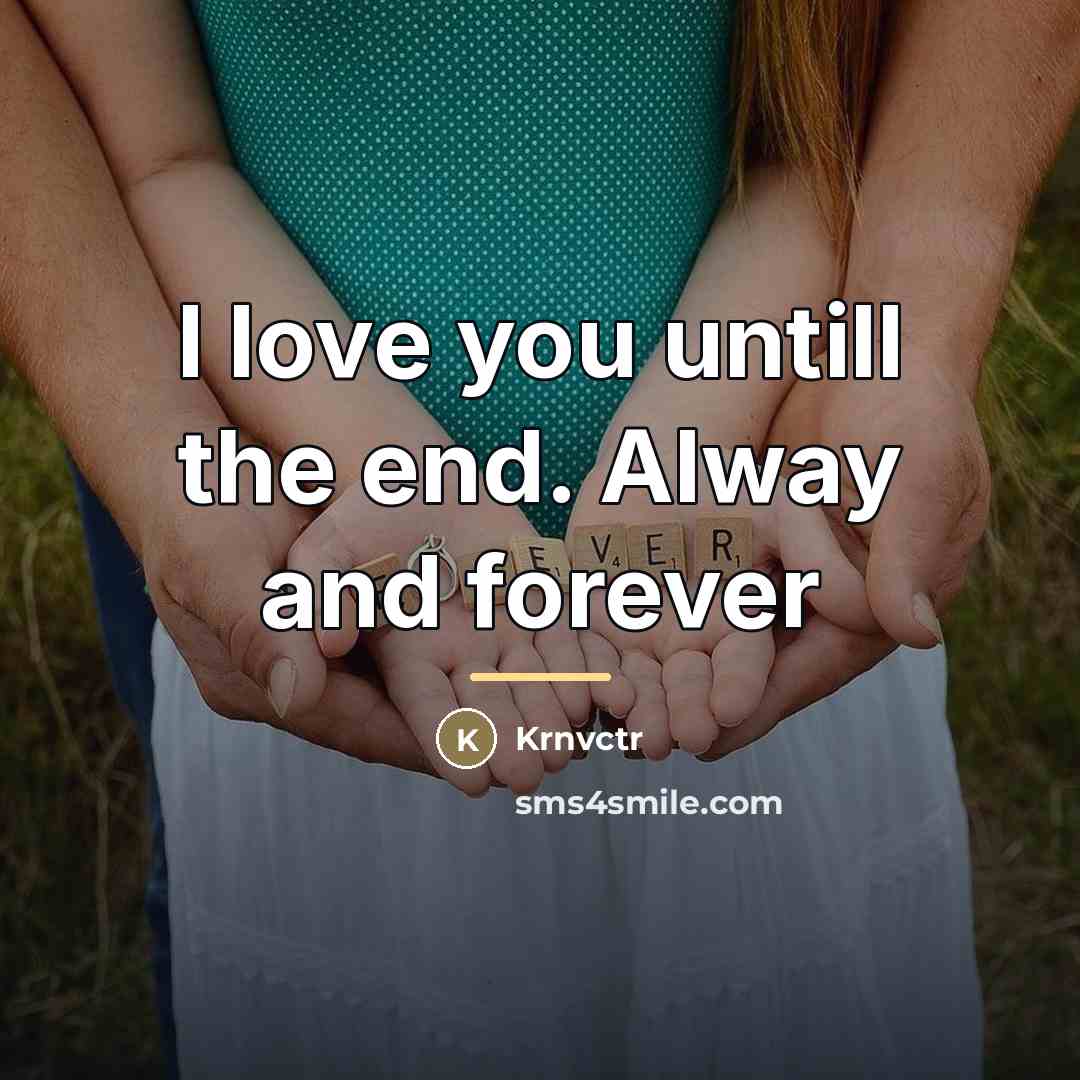 “I love you untill the end. Alway and forever…” quote by Krnvctr