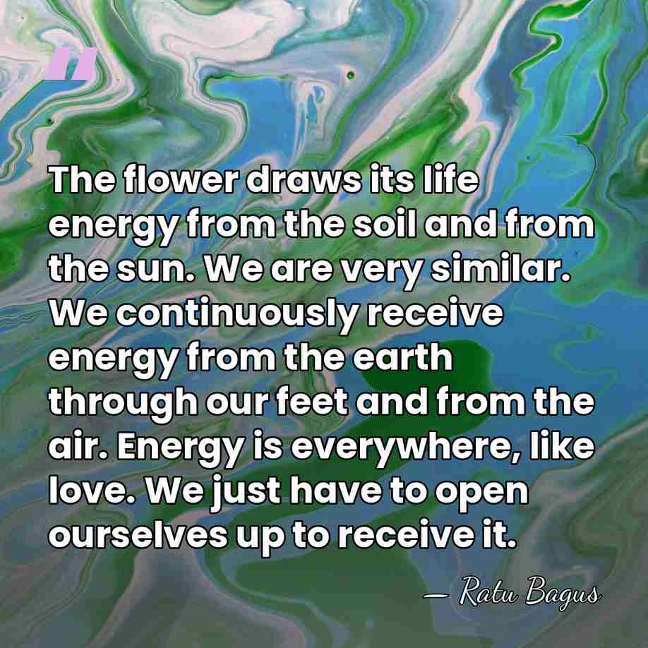 The flower draws its life energy from the soil and from the&hellip; - Ratu Bagus