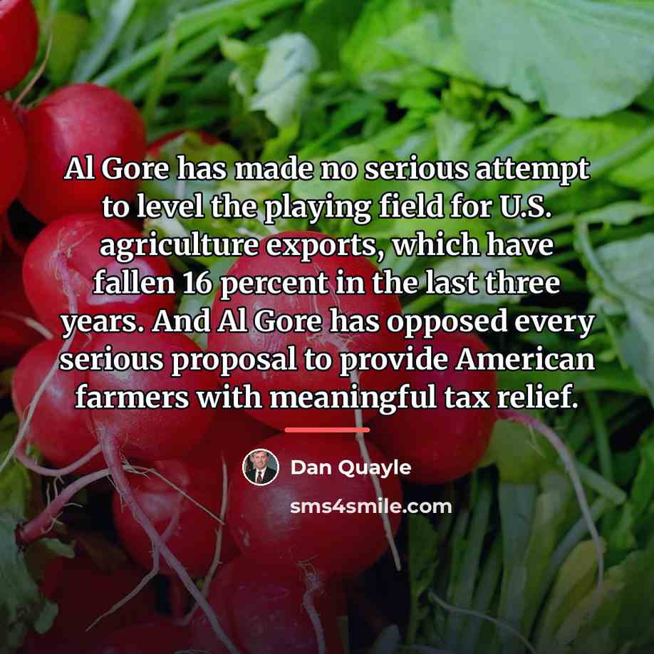 “Al Gore has made no serious attempt to level the…” quote by Dan Quayle