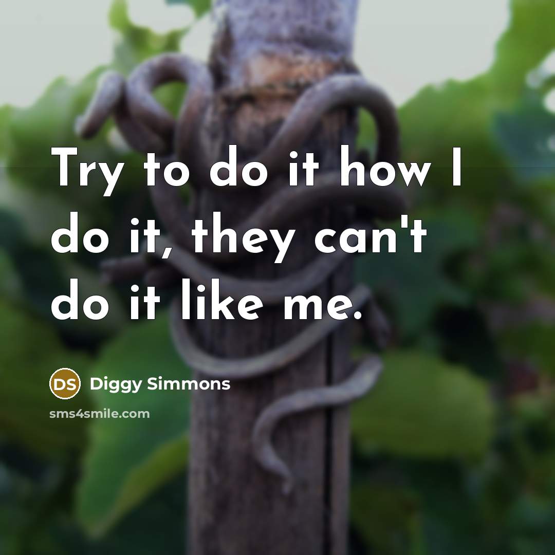 “Try to do it how I do it, they can't…” quote by Diggy Simmons