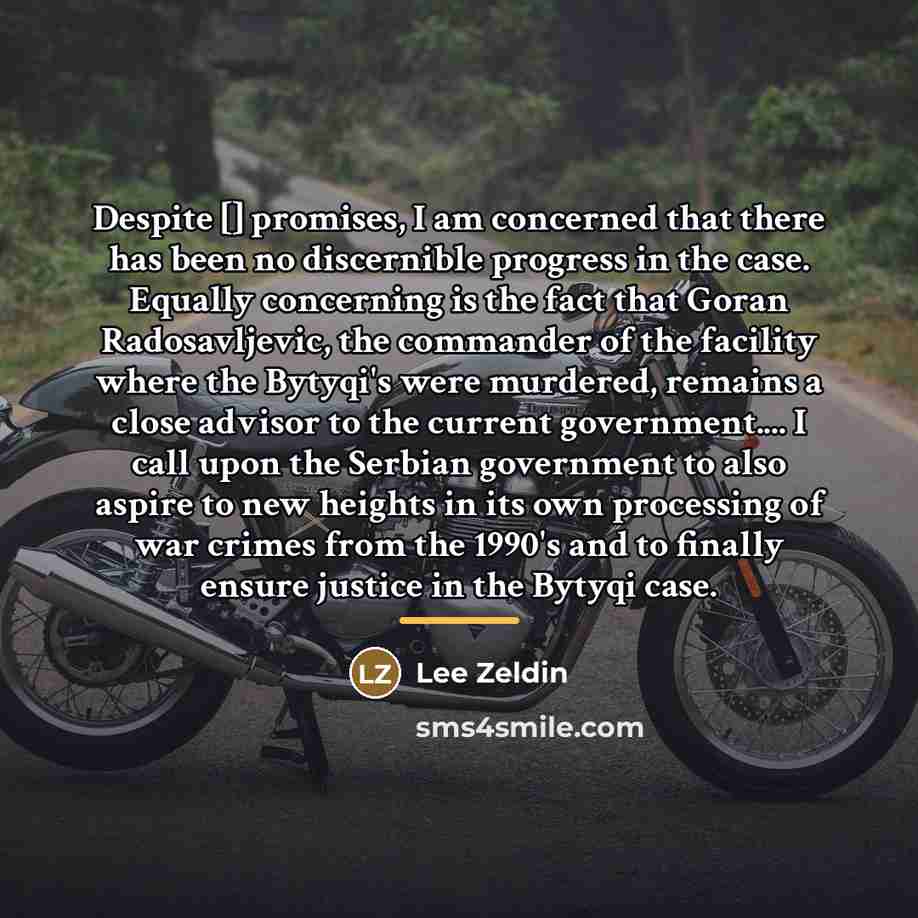 “Despite [] promises, I am concerned that there has been…” quote by Lee Zeldin
