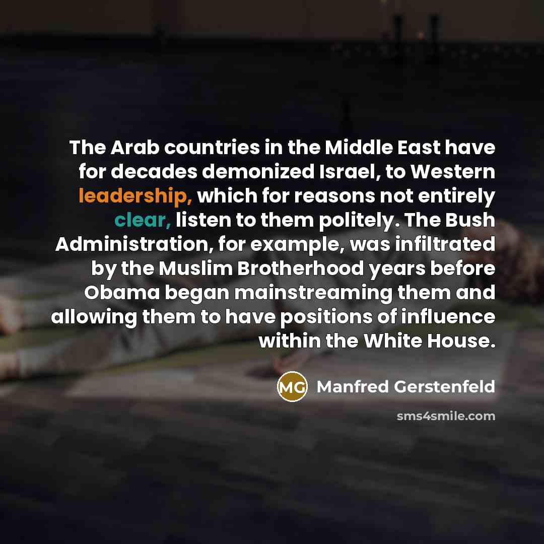 “The Arab countries in the Middle East have for decades…” quote by Manfred Gerstenfeld