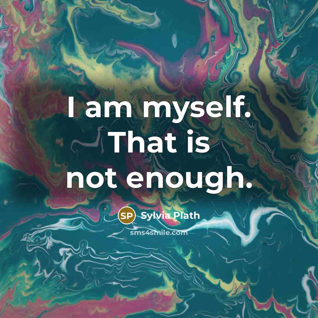 “I am myself. That is not enough.…” quote by Sylvia Plath