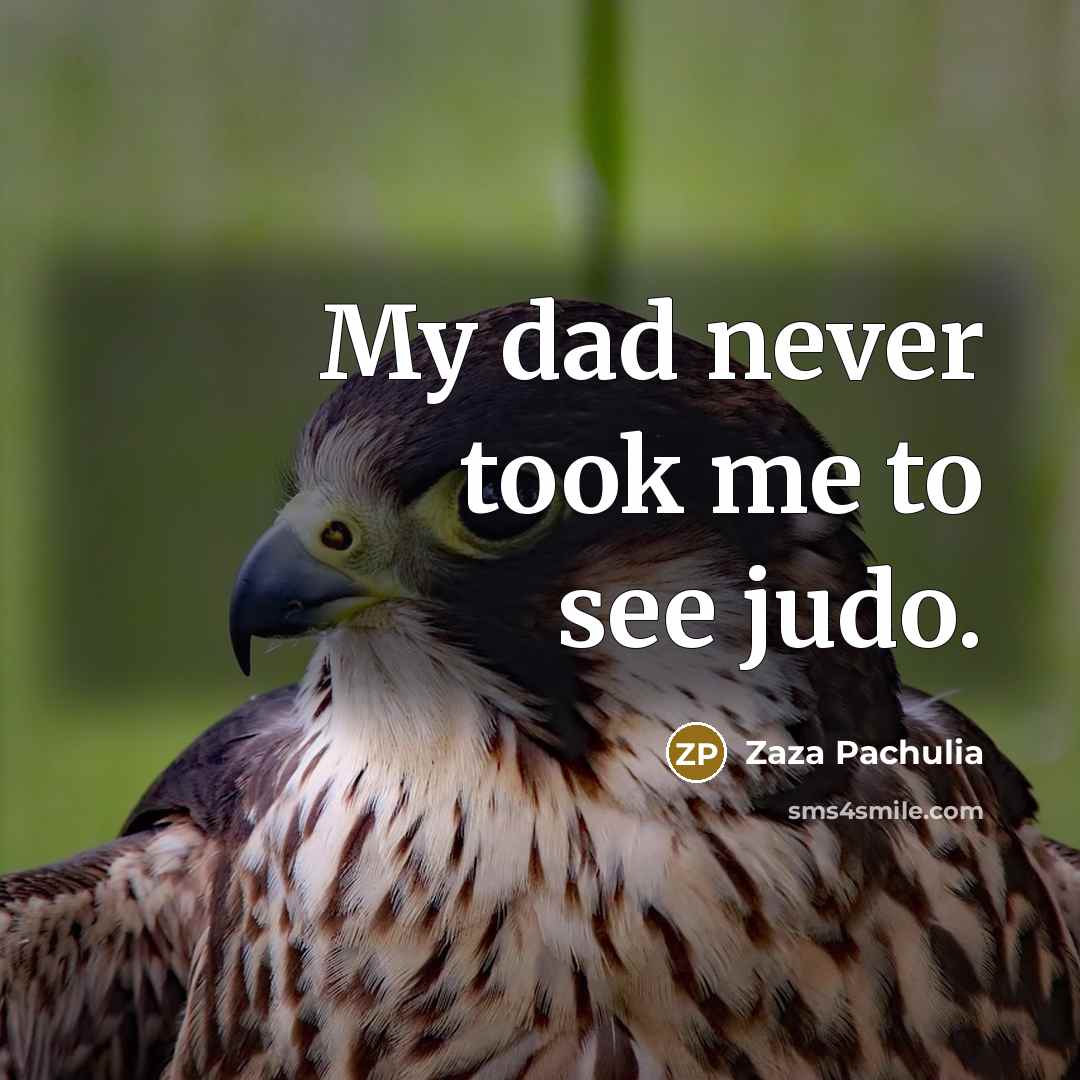 “My dad never took me to see judo.…” quote by Zaza Pachulia