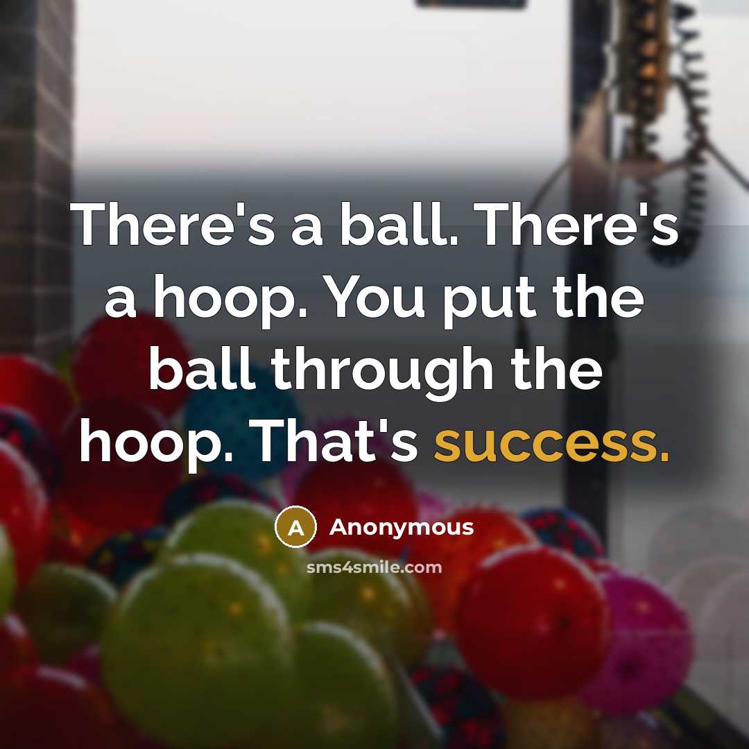 “There's a ball. There's a hoop. You put the ball…” quote by Anonymous