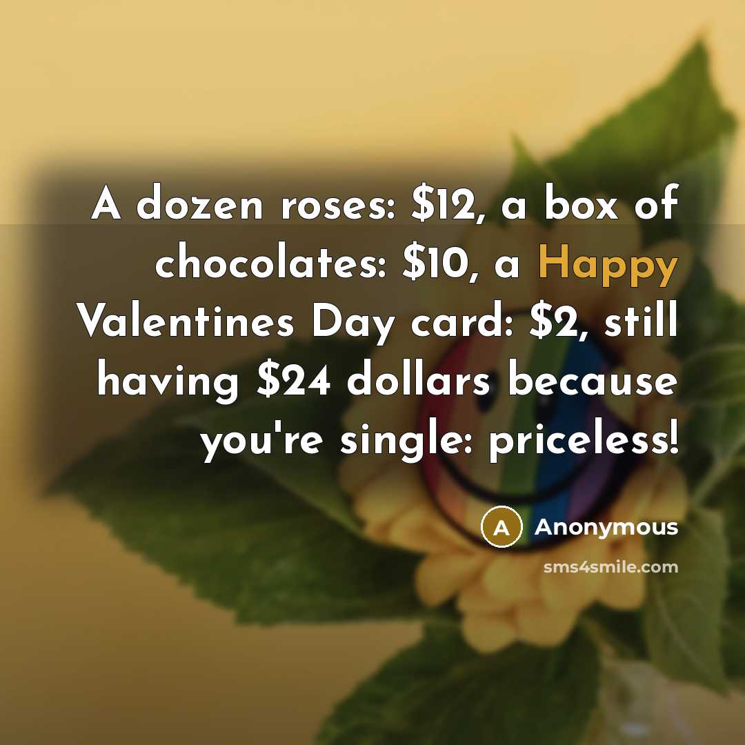 “A dozen roses: $12, a box of chocolates: $10, a…” quote by Anonymous