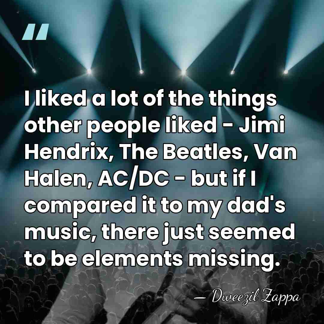 I liked a lot of the things other people liked - Jimi&hellip; - Dweezil Zappa