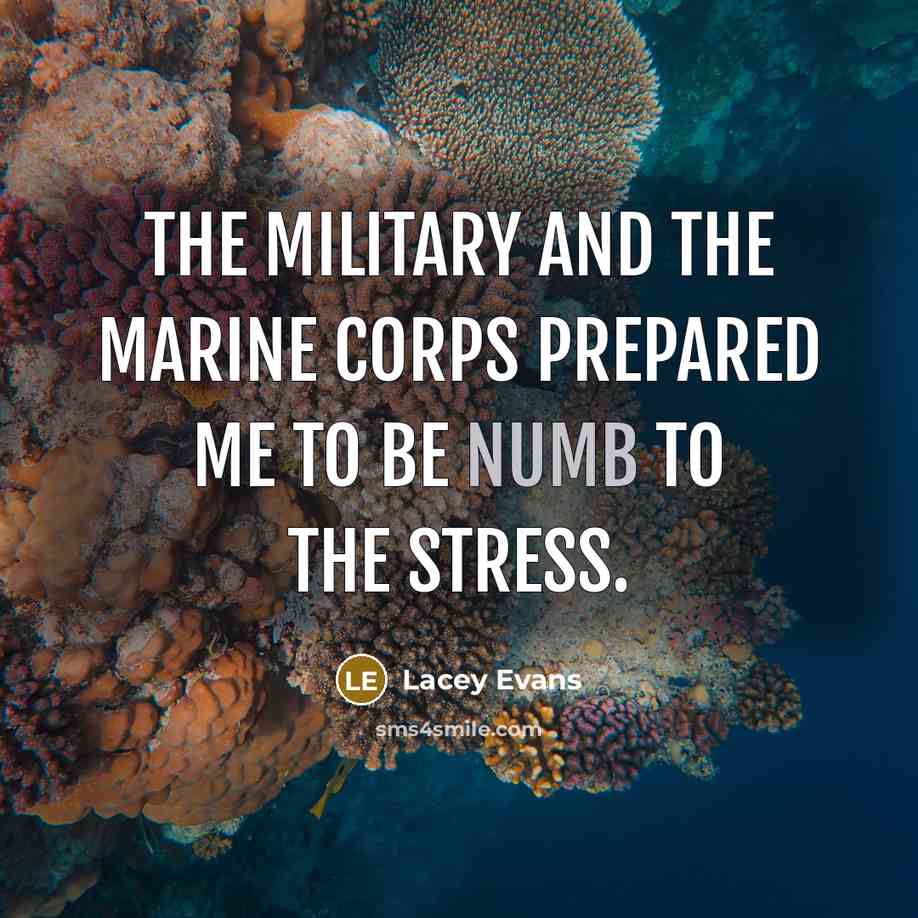 “The military and the Marine Corps prepared me to be…” quote by Lacey Evans