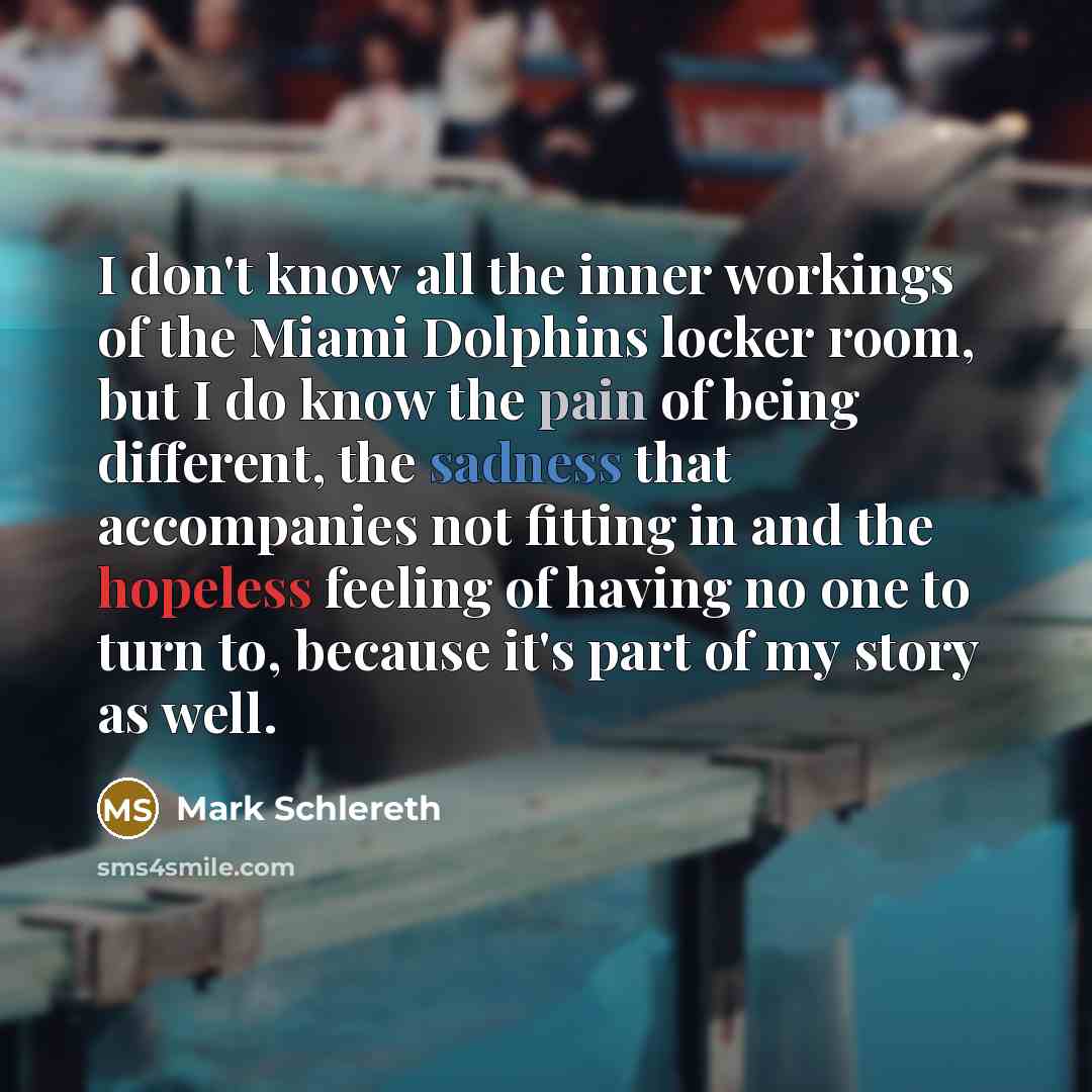 “I don't know all the inner workings of the Miami…” quote by Mark Schlereth