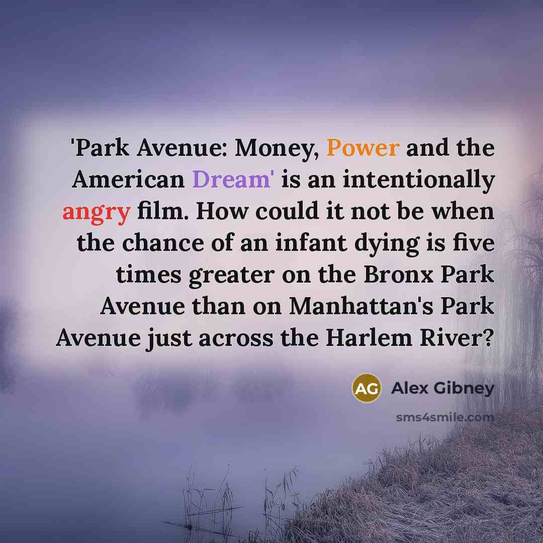 “'Park Avenue: Money, Power and the American Dream' is an…” quote by Alex Gibney