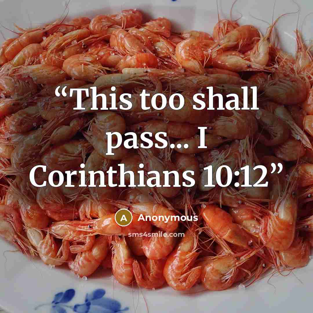 “This too shall pass... I Corinthians 10:12” quote by Anonymous