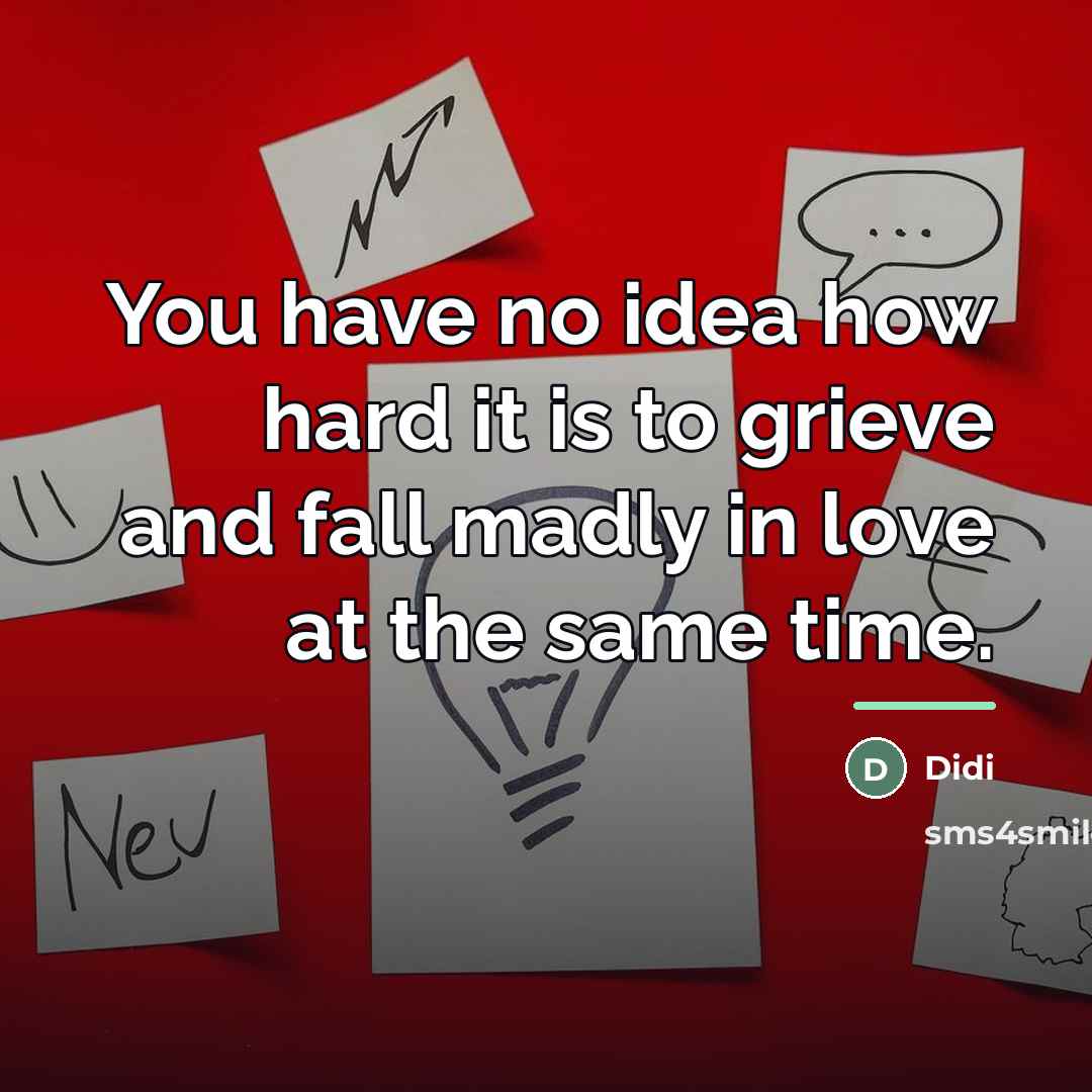 “You have no idea how hard it is to grieve…” quote by Didi