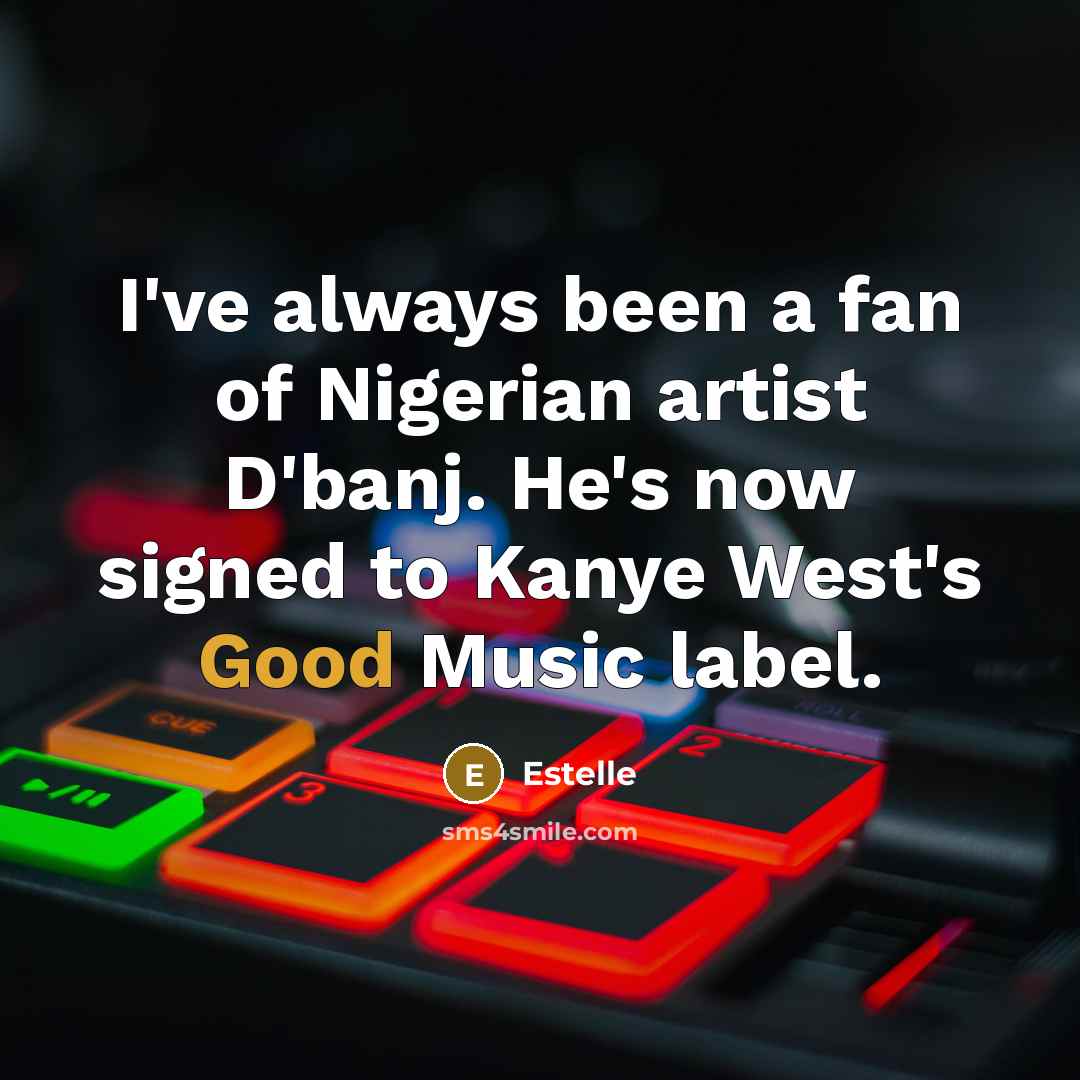 “I've always been a fan of Nigerian artist D'banj. He's…” quote by Estelle