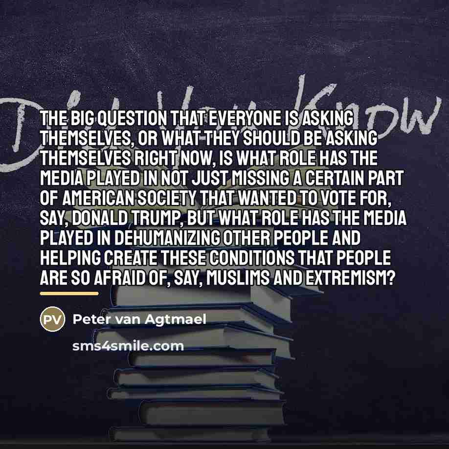 “The big question that everyone is asking themselves, or what…” quote by Peter van Agtmael