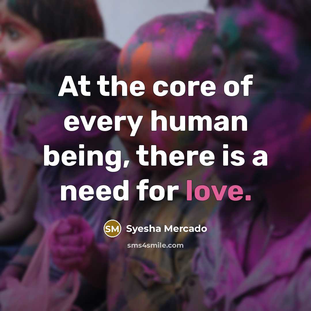 “At the core of every human being, there is a…” quote by Syesha Mercado