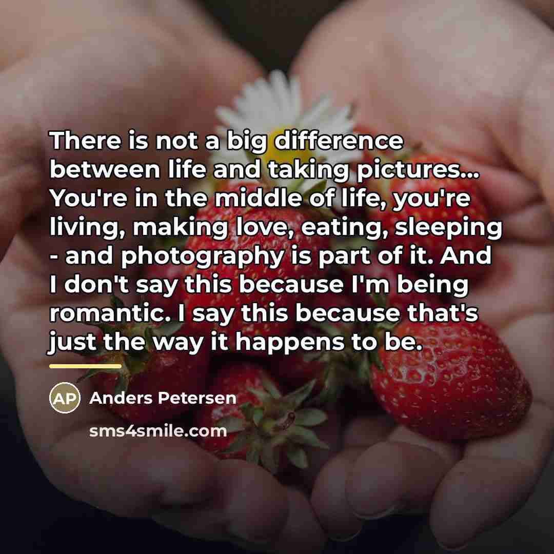 “There is not a big difference between life and taking…” quote by Anders Petersen