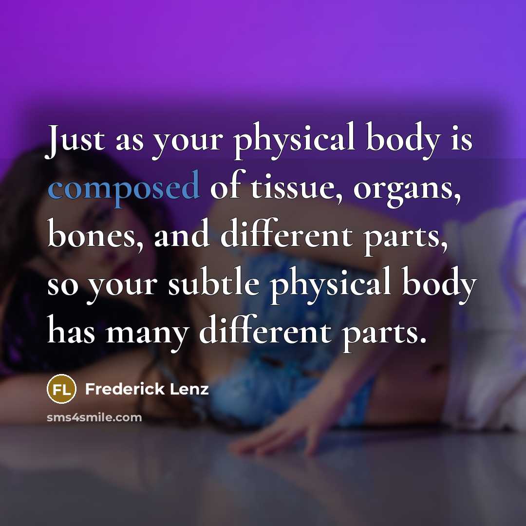 “Just as your physical body is composed of tissue, organs,…” quote by Frederick Lenz