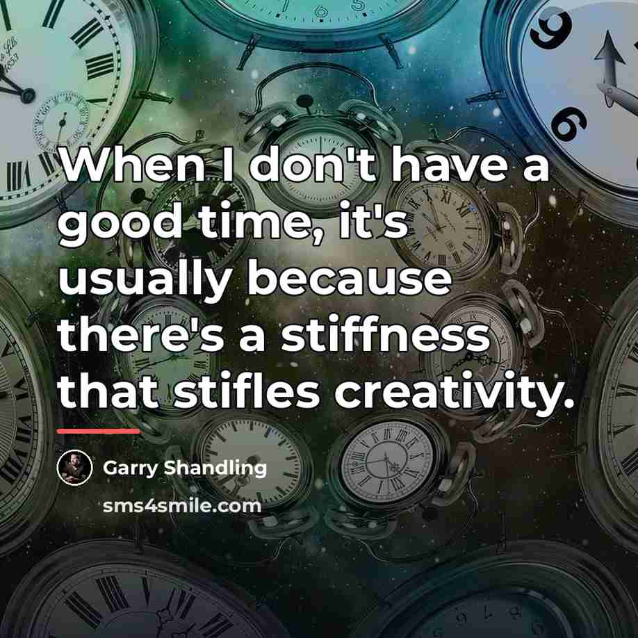“When I don't have a good time, it's usually because…” quote by Garry Shandling