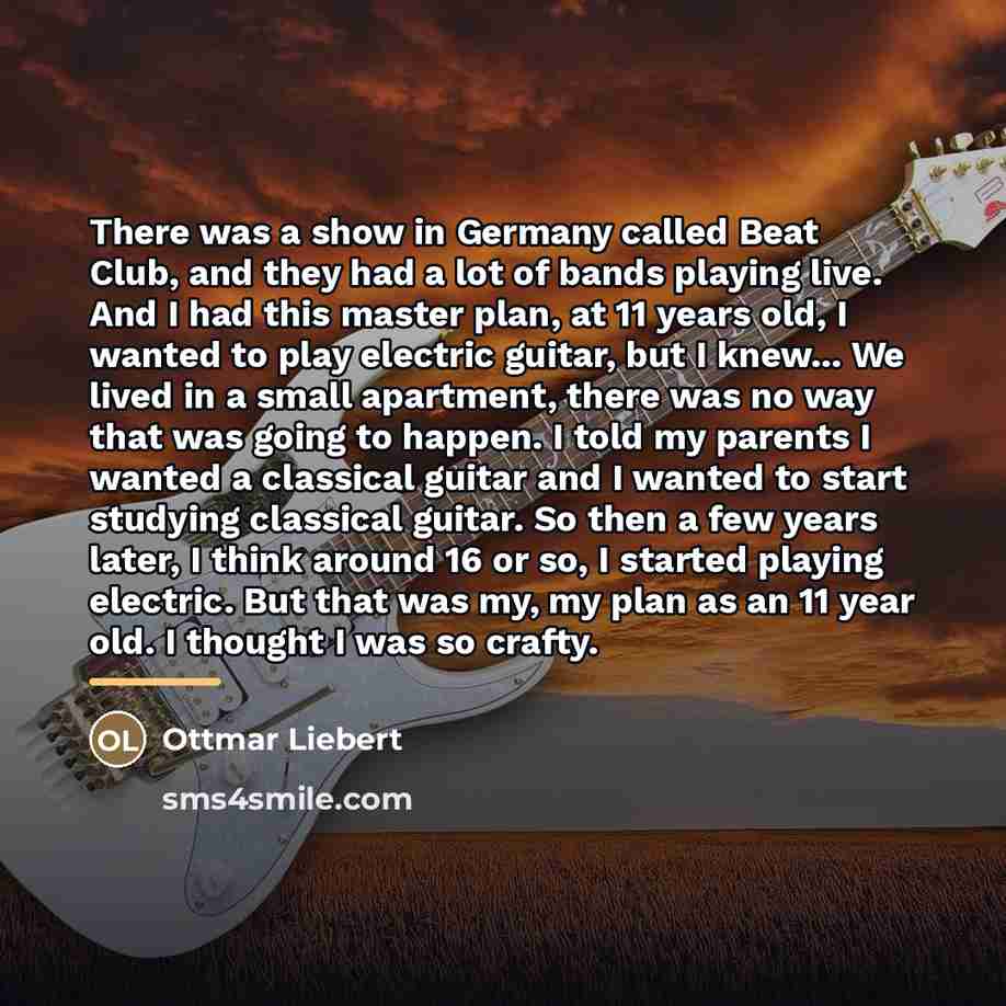 “There was a show in Germany called Beat Club, and…” quote by Ottmar Liebert