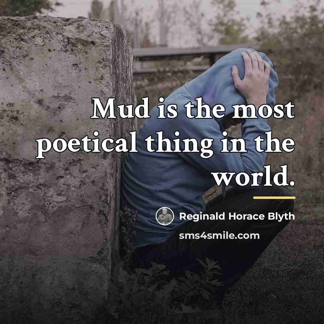 “Mud is the most poetical thing in the world.…” quote by Reginald Horace Blyth