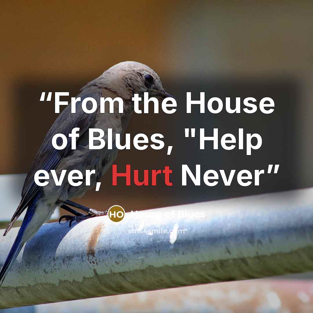 “From the House of Blues, "Help ever, Hurt Never” quote by House of Blues