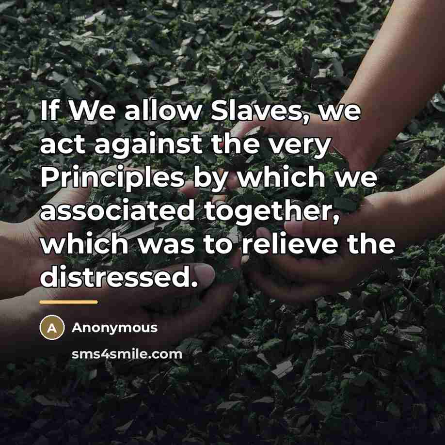 “If We allow Slaves, we act against the very Principles…” quote by James Oglethorpe