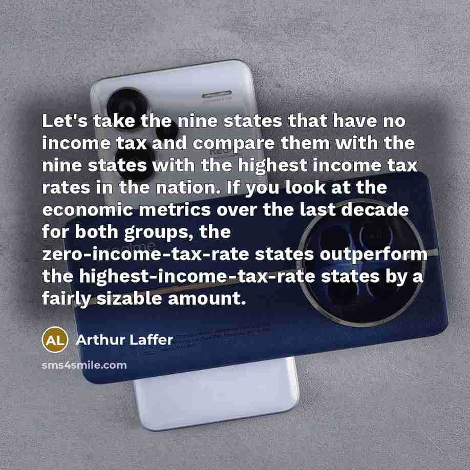 “Let's take the nine states that have no income tax…” quote by Arthur Laffer