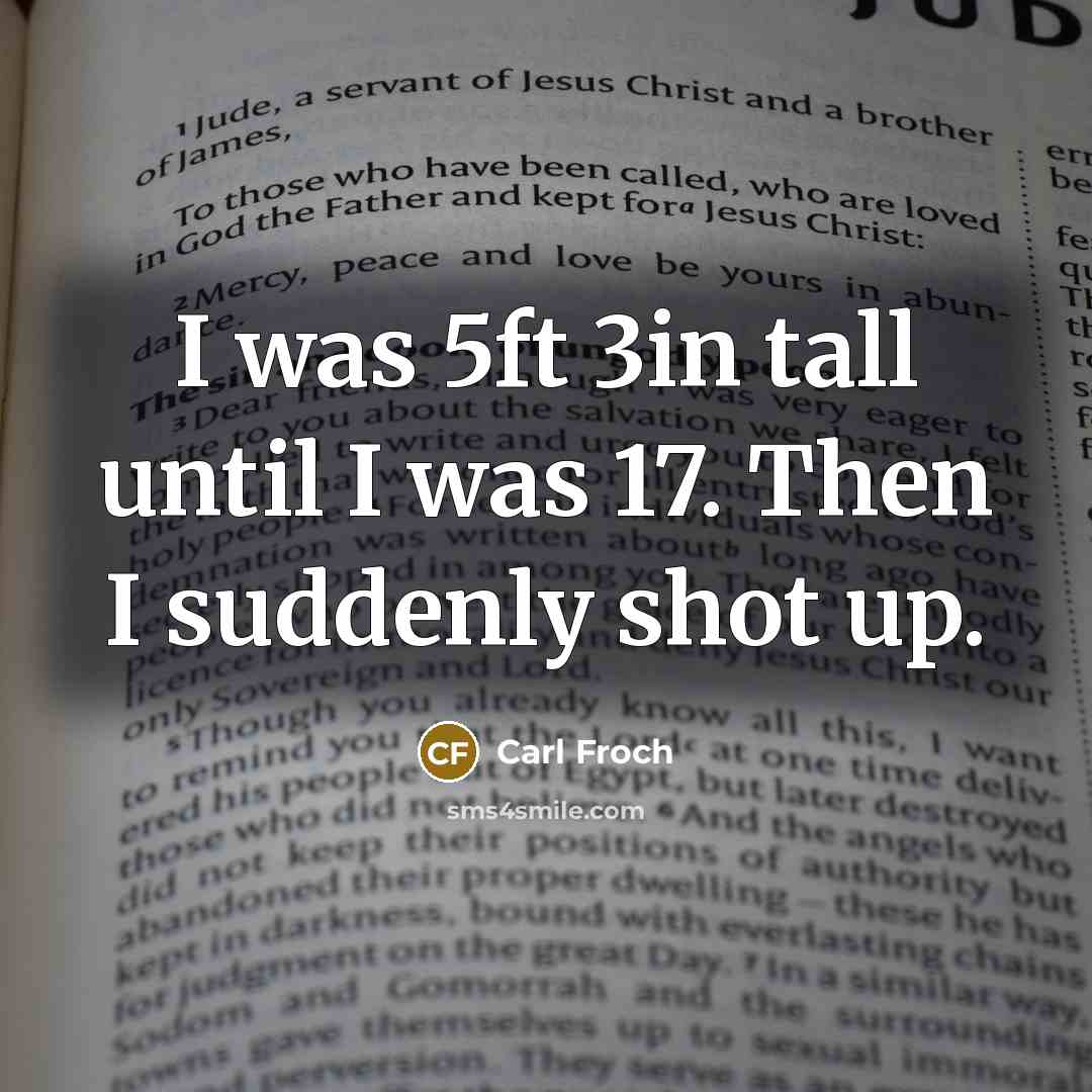 “I was 5ft 3in tall until I was 17. Then…” quote by Carl Froch