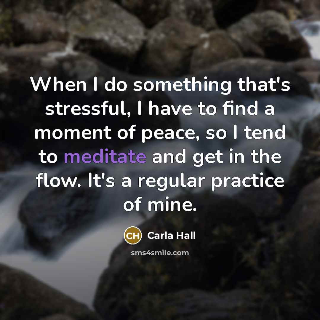 “When I do something that's stressful, I have to find…” quote by Carla Hall