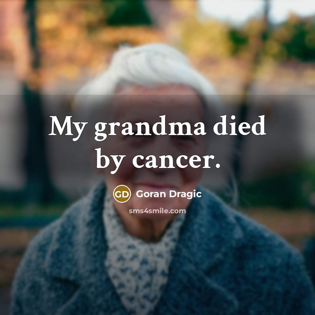 “My grandma died by cancer.…” quote by Goran Dragic