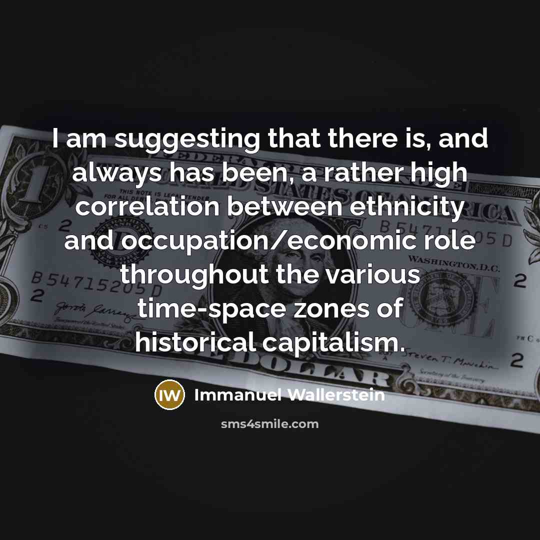 “I am suggesting that there is, and always has been,…” quote by Immanuel Wallerstein
