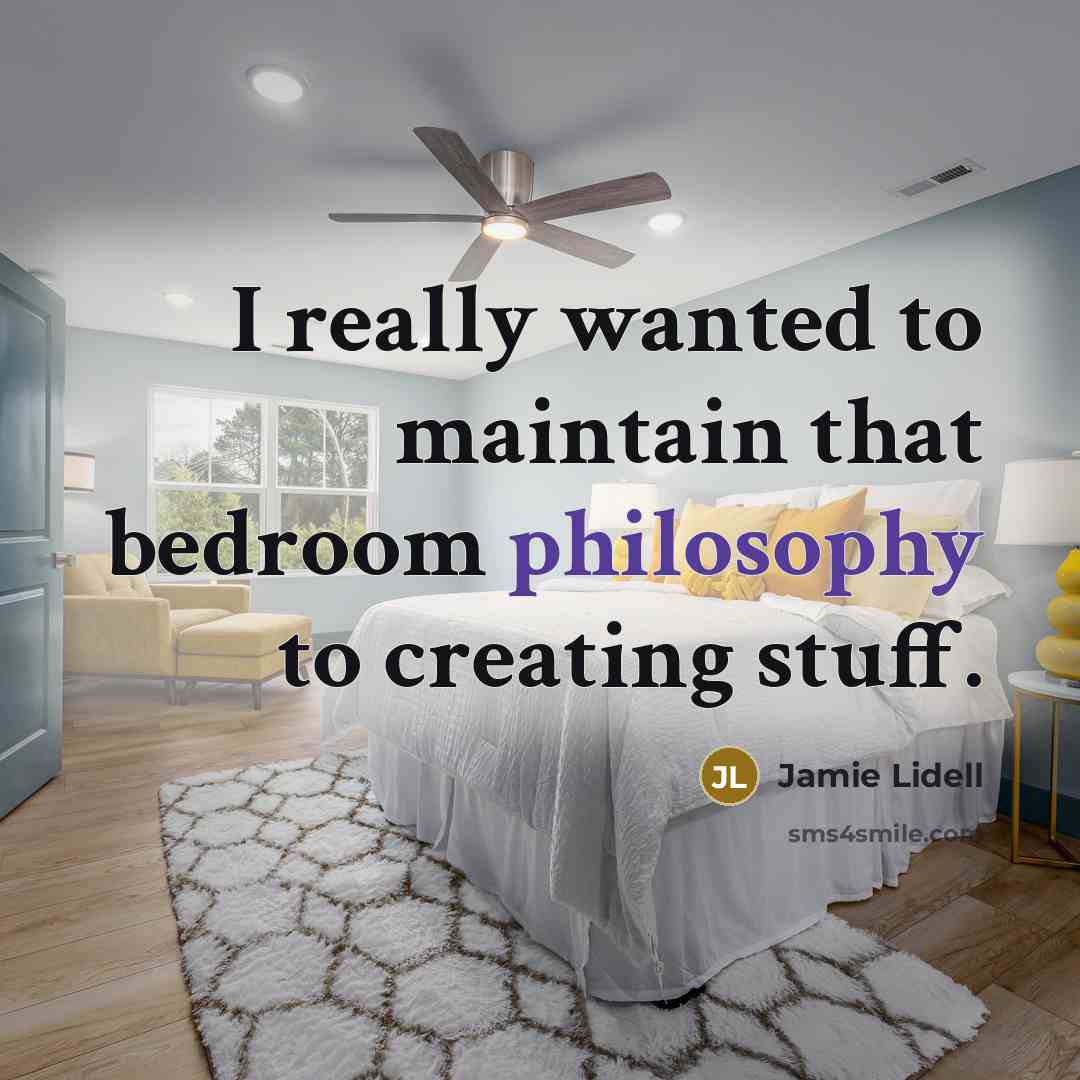 “I really wanted to maintain that bedroom philosophy to creating…” quote by Jamie Lidell