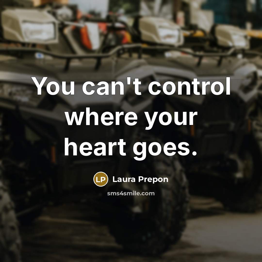 “You can't control where your heart goes.…” quote by Laura Prepon