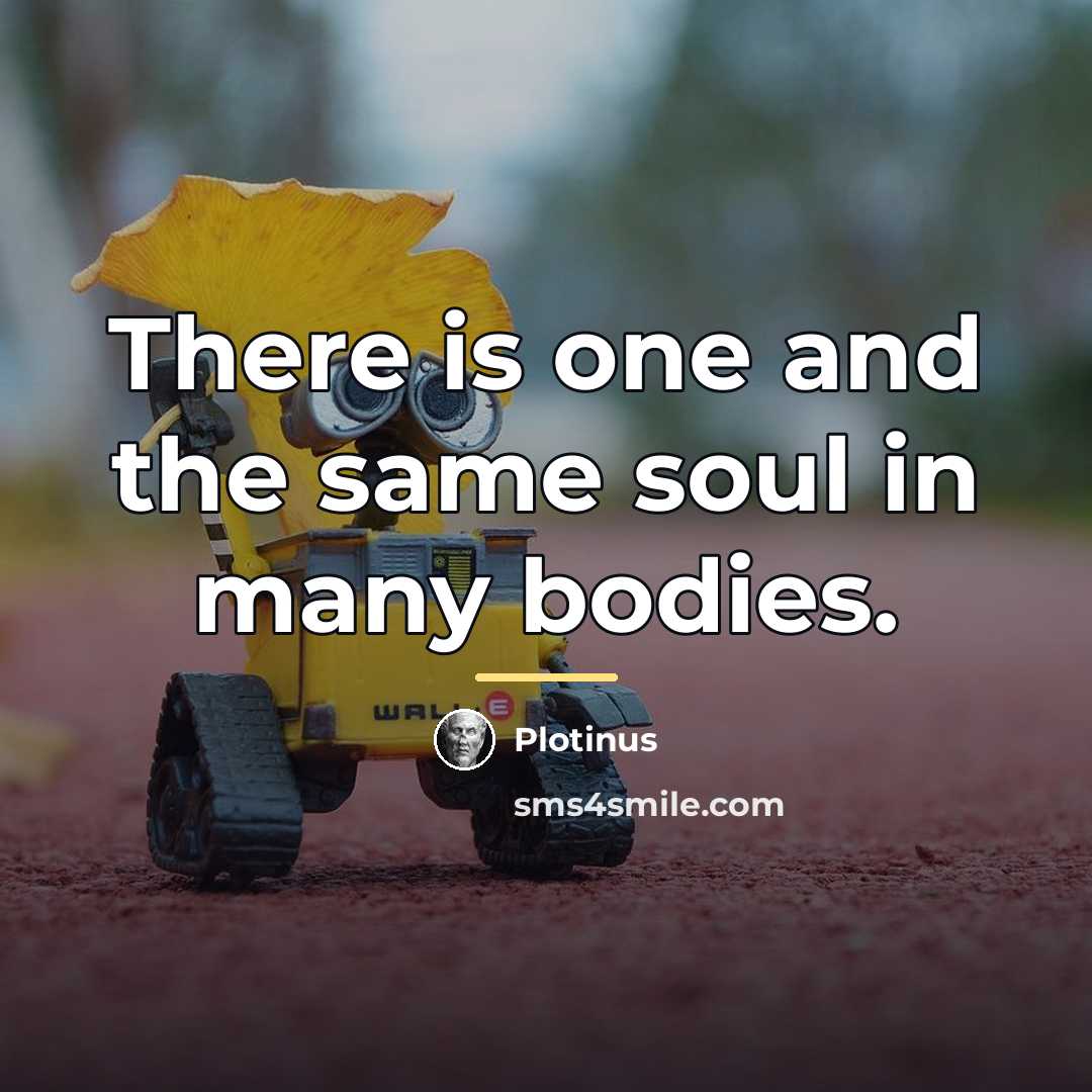 “There is one and the same soul in many bodies.…” quote by Plotinus