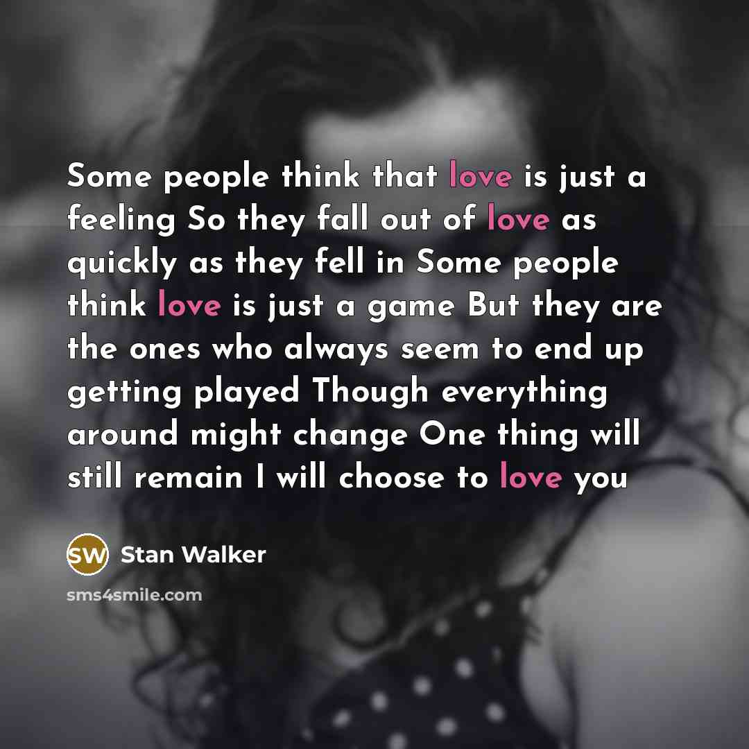 “Some people think that love is just a feeling So…” quote by Stan Walker