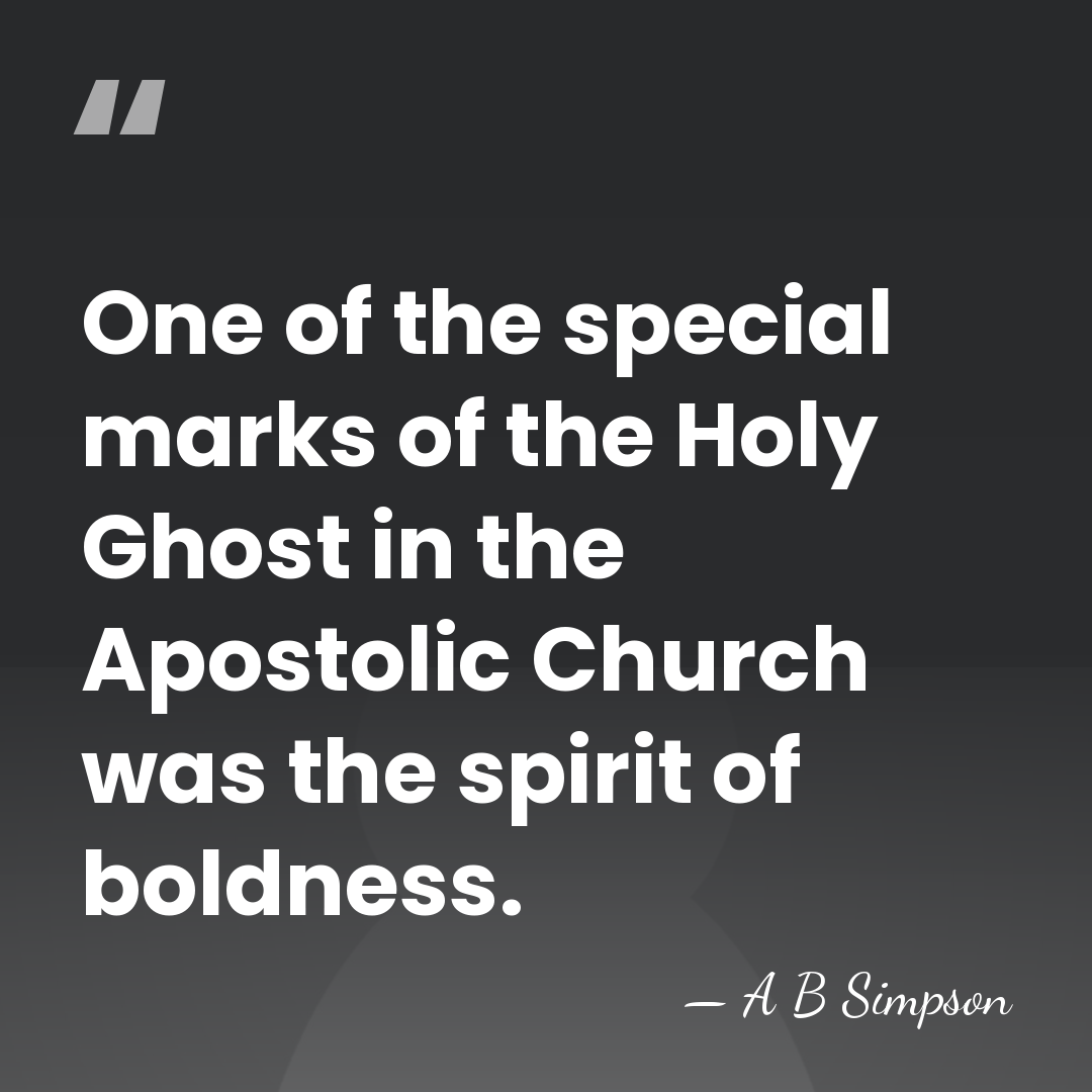 One of the special marks of the Holy Ghost in the Apostolic&hellip; - A B Simpson
