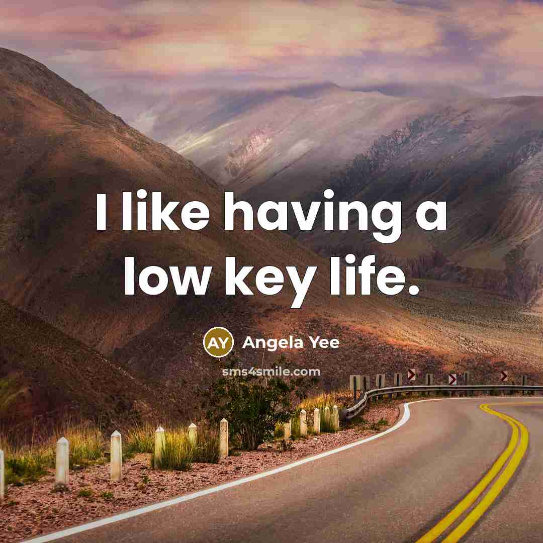 “I like having a low key life.…” quote by Angela Yee