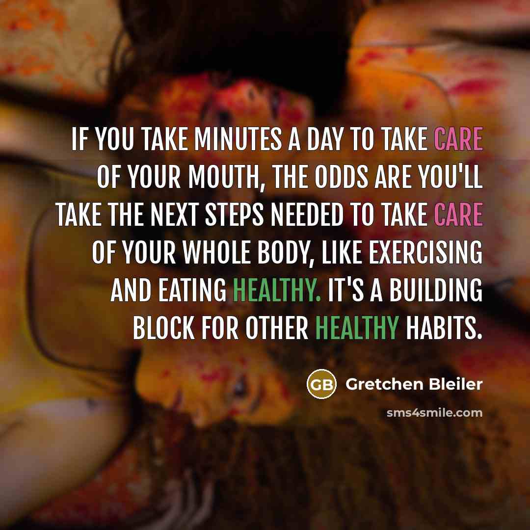 “If you take minutes a day to take care of…” quote by Gretchen Bleiler