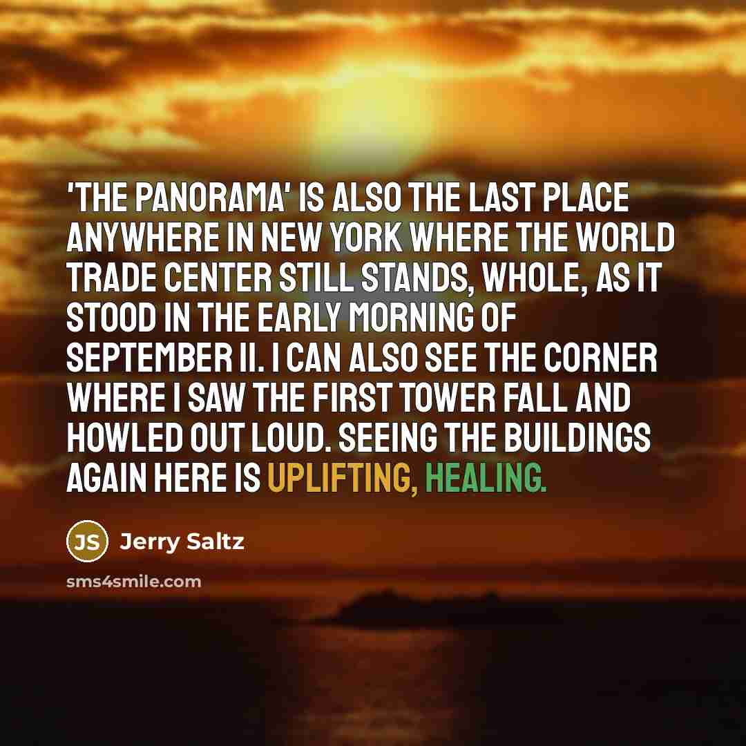 “'The Panorama' is also the last place anywhere in New…” quote by Jerry Saltz