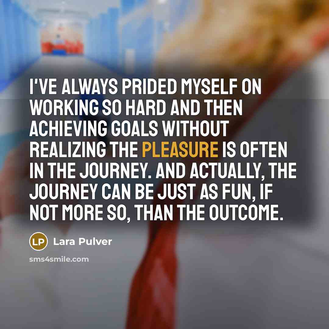 “I've always prided myself on working so hard and then…” quote by Lara Pulver